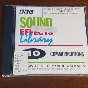 BBC Sound Effects Library Communications Disc 10  CD 1991
